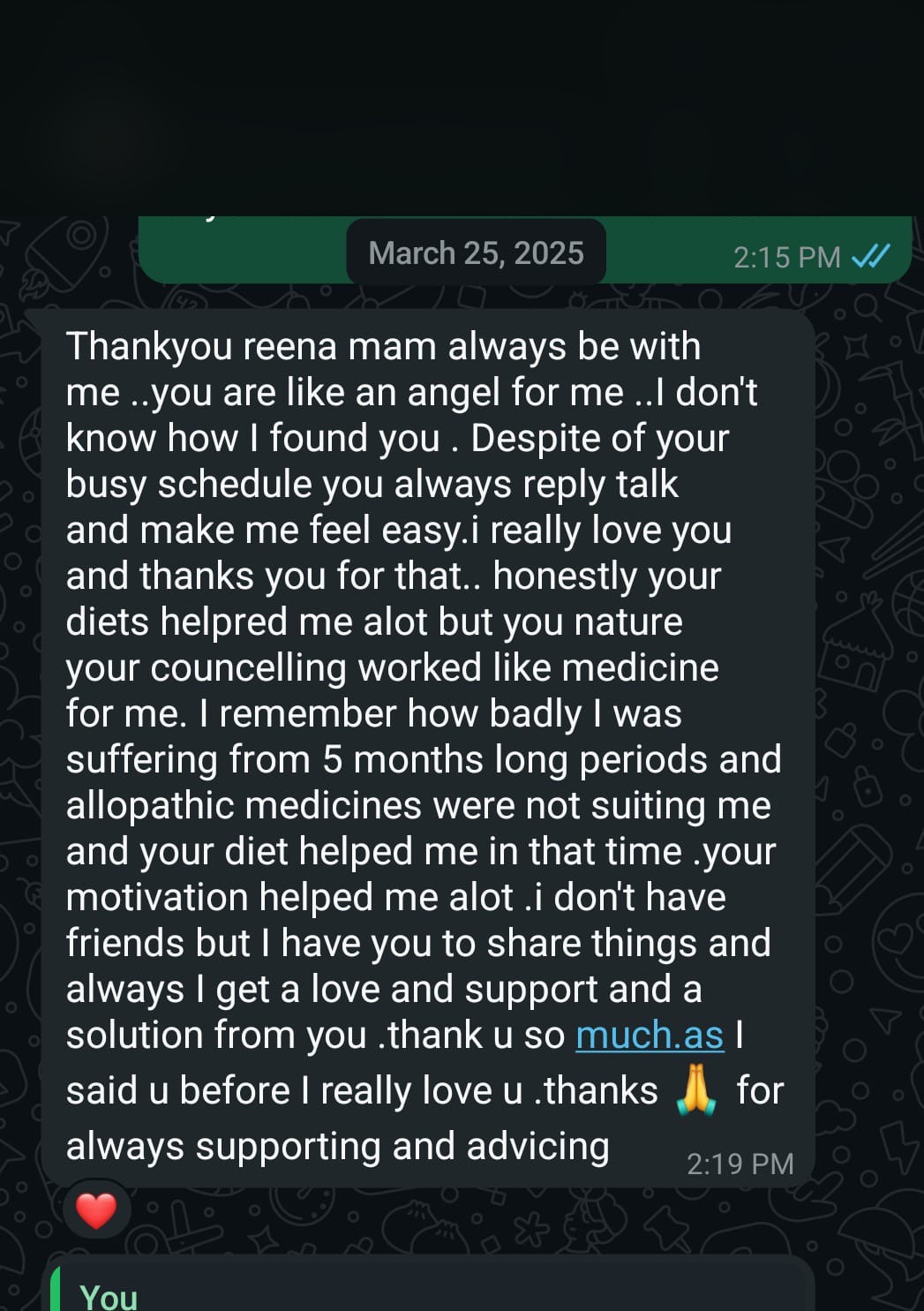 Client testimonial screenshot 4